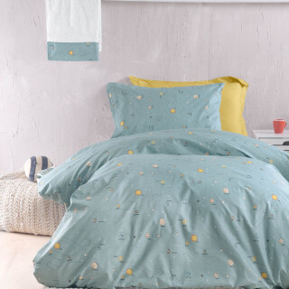 Σετ Ημίδιπλη Παπλωματοθήκη Venus Πράσινο