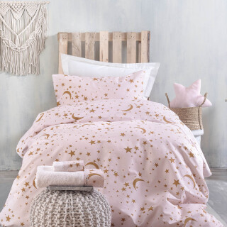 Σετ Ημίδιπλα Σεντόνια Moonlight Ροζ Όχι Ημίδιπλο