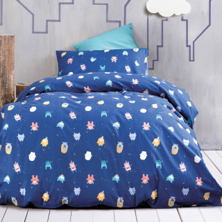 Σετ Ημίδιπλα Σεντόνια Busters Μπλε Όχι Ημίδιπλο