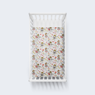 Παπλωματοθήκη Σουρ Μεζούρ Κούνιας Magic Garden Λευκό