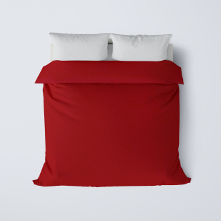 Παπλωματοθήκη Σουρ Μεζούρ Υπέρδιπλη Μονόχρωμη Κόκκινο