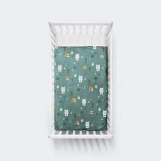 Παπλωματοθήκη Κούνιας Αρκούδος και Φίλοι