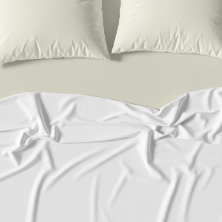 Σεντόνι 100% Cotton, 161 Κλωστών Λευκό