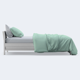 Σετ Παπλωματοθήκη Μονόχρωμη Polycotton Μέντα