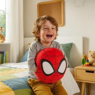 Λούτρινο Μαξιλαράκι με Τσέπες για τα Χέρια Spiderman Κόκκινο