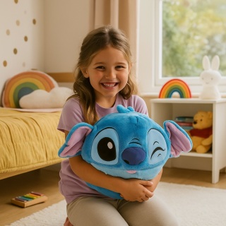 Λούτρινο Μαξιλαράκι με Τσέπες για τα Χέρια Stitch Μπλε