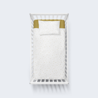 Σετ Παπλωματοθήκη Κούνιας Gold Stars