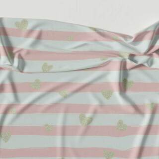 Σεντόνι Χωρίς Λάστιχο Σουρ Μεζούρ Κούνιας Glitter Hearts Ροζ