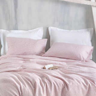 Σετ Υπέρδιπλα Φανελένια Σεντόνια Melrose Ροζ