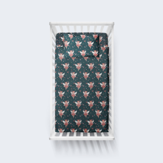 Σετ Σεντόνι Κούνιας με Παπλωματοθήκη Midnight Fairy