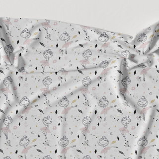 Σεντόνι Χωρίς Λάστιχο Σουρ Μεζούρ Μονό Modern Ballet Λευκό