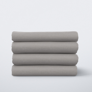 Σεντόνι Χωρίς Λάστιχο Σουρ Μεζούρ Διπλό Φανέλα Μονόχρωμο Light Beige Πανωσέντονο