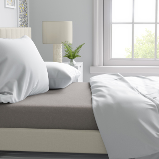 Σετ Σεντόνια Σουρ Μεζούρ Μονόχρωμο Φανέλα Light Beige