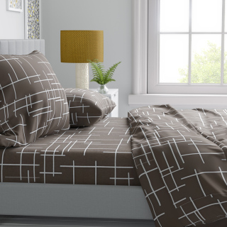 Σετ Σεντόνι με Παπλωματοθήκη Linea Μόκα