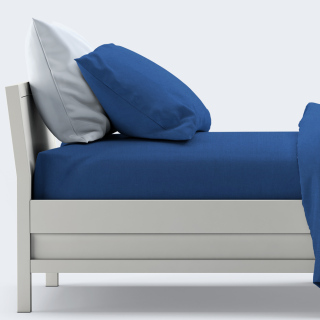 Σετ Ημίδιπλα Σεντόνια Μονόχρωμo Royal Blue